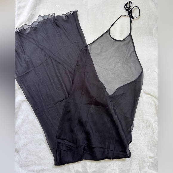 NWT Skims Romance Silk Halter Maxi Dress - Picture 2 of 6